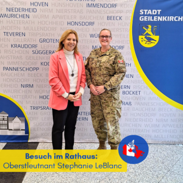 Besuch im Rathaus: Oberstleutnant Stephanie LeBlanc