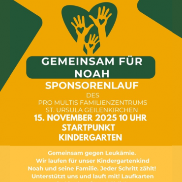 Gemeinsam für Noah – Spendenlauf am 15. November