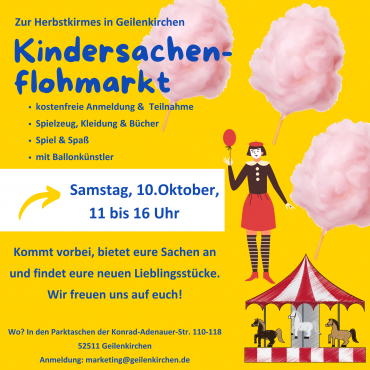 Kindersachenflohmarkt zur Herbstkirmes 2026