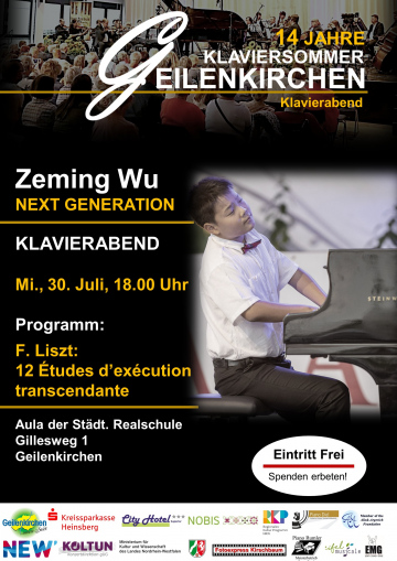 „NEXT GENERATION“ Klavierabend mit Zeming Wu