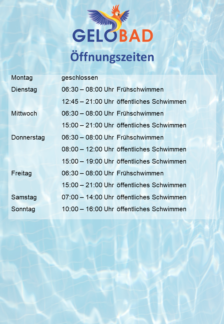 Oeffnungszeiten Gelobad Oktober 2026