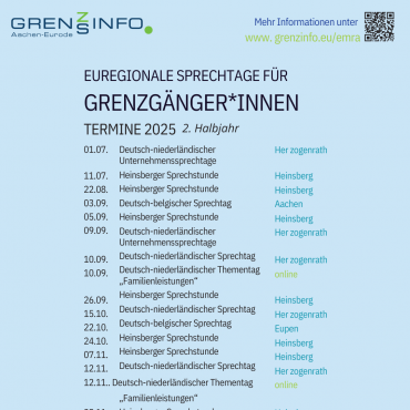 Termine Grenzgängersprechtage 2025