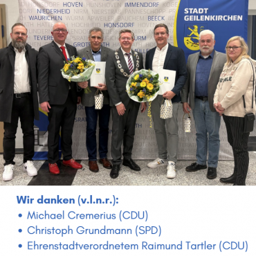 Verabschiedung ausgeschiedener Stadtverordneter 